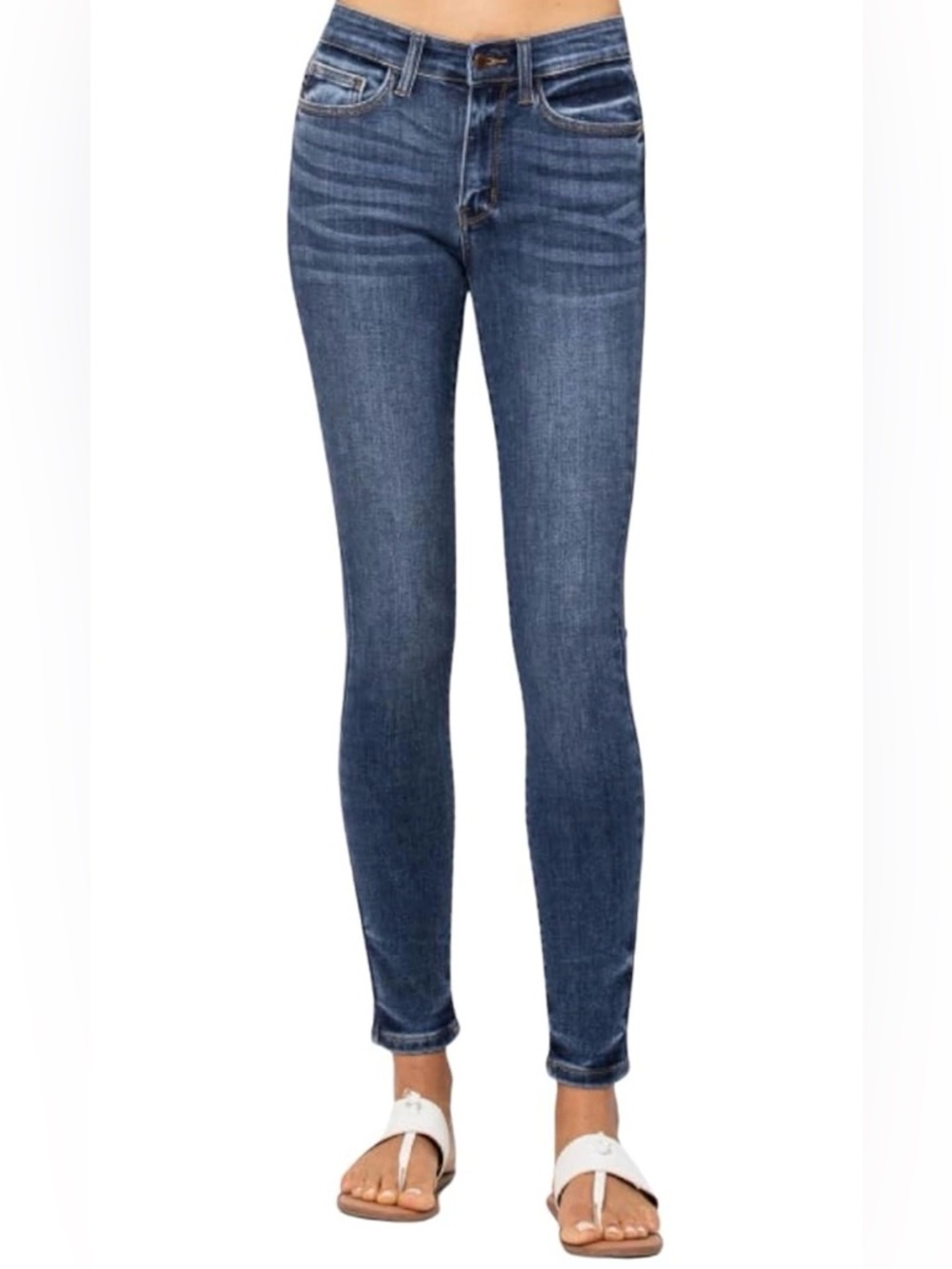 Judy Blue Mid-Rise Skinny Jeans in Dark Blue Wash NWT
